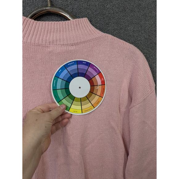 Vtg Spice Of Life Sweater Women Medium Easter Basket Flowers Square Patterns - Picture 7 of 11